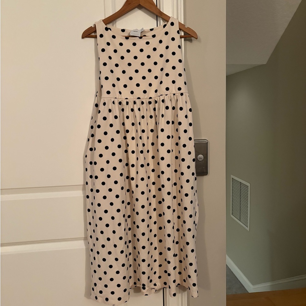 ASOS Maternity Pocketed Polka Dot (Crème with Blk Polka Dots) Midi Dress - Picture 5 of 5